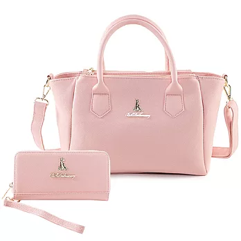 冰山袋鼠 日系春色好感系列蝙蝠包-9004兩件組(甜漾粉)