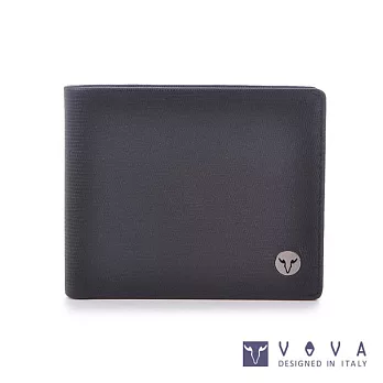 VOVA • 沃汎 - 自由系列 5卡透明窗蜥蜴紋短夾- 黑色