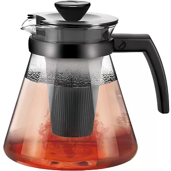 《TESCOMA》Teo雙濾孔濾茶壺(黑1.25L)