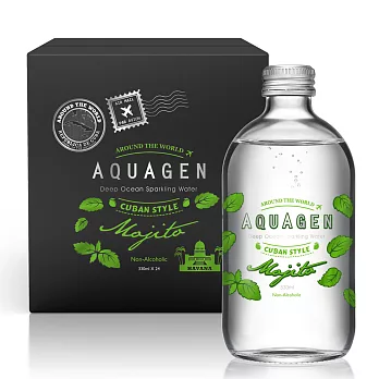 AQUAGEN古巴Mojito風味深海氣泡水(24瓶x330mL/箱)