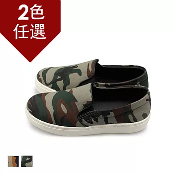 FUFA MIT個性軍風迷彩懶人鞋 (G66) -共2色23.5綠色