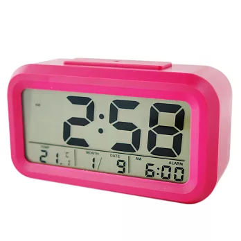 輕甜馬卡龍 K1-8899 夜光多功能電子鬧鐘-戀愛桃
