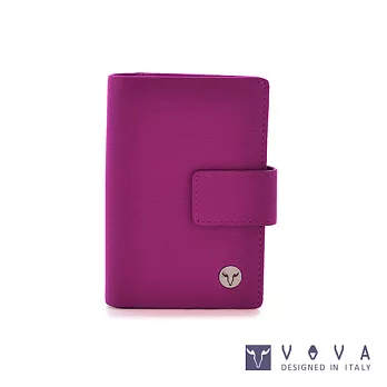 VOVA • 沃汎 - 自由系列 4卡蜥蜴紋舌片名片夾- 桃紫色
