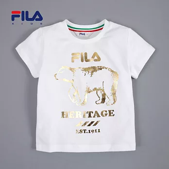【FILA】可愛動物造型休閒T恤(白)90白