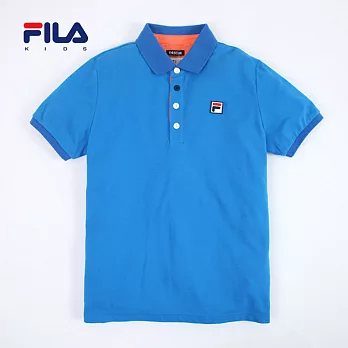 【FILA】單色素面POLO衫(藍)145藍