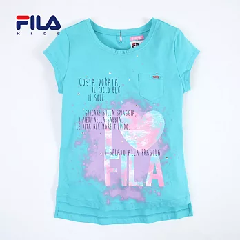 【FILA】渲染甜心造型圓領衫(翠藍)135翠藍