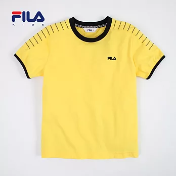 【FILA】簡約風線條造型肩線圓領衫(黃)135黃
