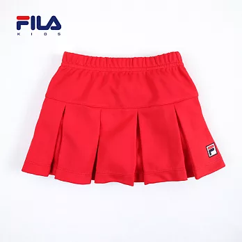 【FILA】甜美運動風百褶短裙(紅)90紅