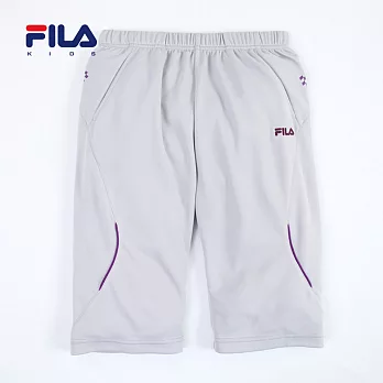 【FILA】簡單休閒抽繩六分褲(灰)135灰