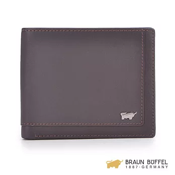 【BRAUN BUFFEL】.德國小金牛 - 納祖爾系列5卡短夾 -菸草棕