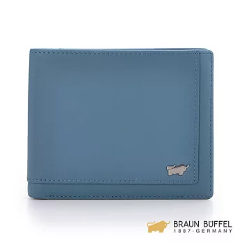 【BRAUN BUFFEL】.德國小金牛 - 納祖爾系列8卡左上翻短夾 - 森林綠