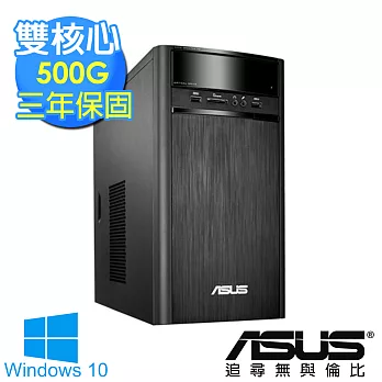 【ASUS】K31AD《文書首選》雙核心 DVD燒錄機 Win10電腦(0021A326UMT)★附原廠鍵鼠組★