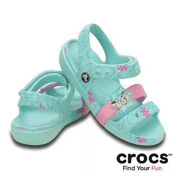 Crocs - 童 - 琦莉冰雪奇緣小涼鞋 -23冰藍色
