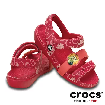 Crocs - 童 - 琦莉冰雪奇緣小涼鞋 -23山莓紅色