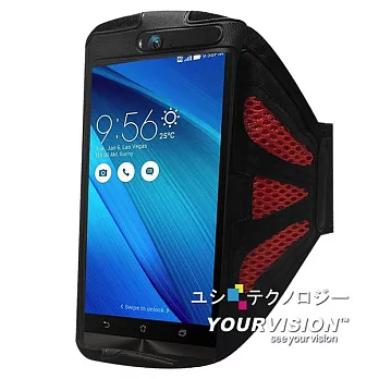 ASUS ZenFone Selfie ZD551KL 5.5吋 運動防護臂套 _紅