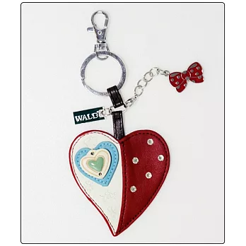 《WALD ®》 皮革造型鑰匙圈/吊飾-碰碰心跳