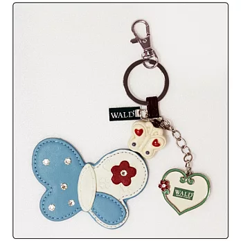 《WALD ®》 皮革造型鑰匙圈/吊飾-蝴蝶