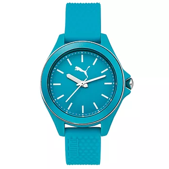 PUMA 運動甜心 PU錶帶 運動時尚腕錶-藍/37mm藍
