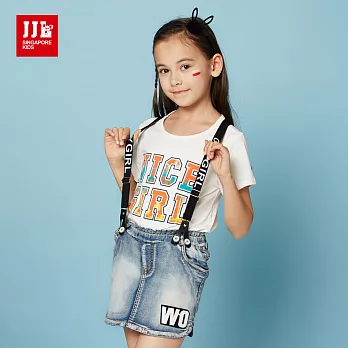 JJLKIDS 時尚個性小女孩牛仔吊帶裙(淺牛仔藍)120淺牛仔藍