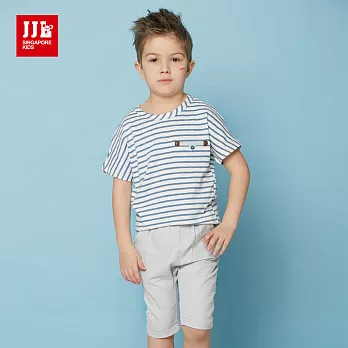 JJLKIDS 小型男帥氣百搭條紋套裝(藏青)105藏青