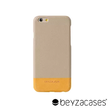 BeyzacasesVenice 威尼斯 iPhone 6 /6S 撞色真皮背蓋 －奶油/黃 (BZ07353)