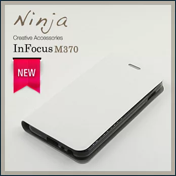 【東京御用Ninja】InFocus M370經典瘋馬紋保護皮套（白色）