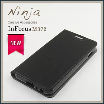 【東京御用Ninja】InFocus M372經典瘋馬紋保護皮套（黑色）