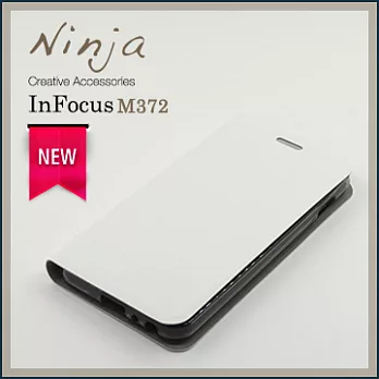 【東京御用Ninja】InFocus M372經典瘋馬紋保護皮套（白色）