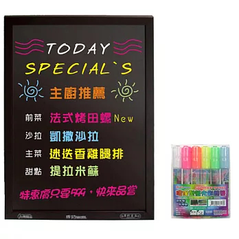 Success雙面木框軟木彩繪板60×85公分+彩繪筆6色組