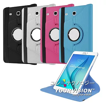 Samsung Galaxy Tab E T377 8吋 可旋轉多功能皮套酷黑