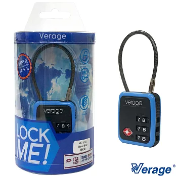 Verage 維麗杰 時尚系列TSA海關鋼絲密碼鎖(藍)