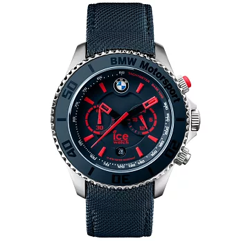 【Ice-Watch】BMW紳士系列 命運之輪經典計時腕錶-大 ( 黑/紅 IWBM.CH.BRD.B.L.14)