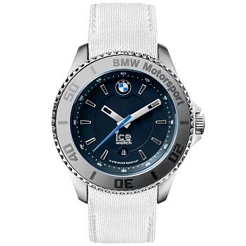 【Ice-Watch】BMW紳士系列 命運之輪經典腕錶-大 (白/黑 IWBM.WDB.B.L.14)