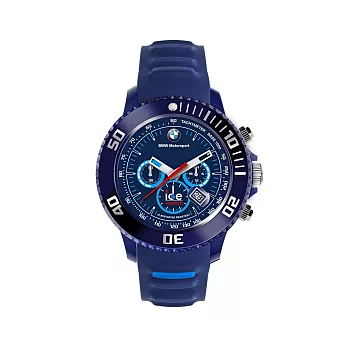 【Ice-Watch】BMW運動系列 摩登潮流三眼計時腕錶-大 (藍/藍 IWBM.CH.BLB.B.S.14)