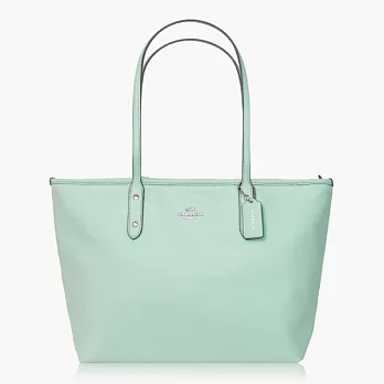 【COACH 實搭耐用】皮革 / 手提 / 肩背托特包_蘋果綠