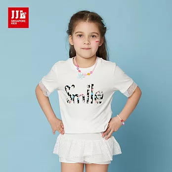 JJLKIDS時尚潮流女孩運動風套裝(乳白)105乳白