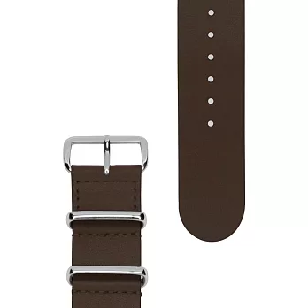 HYPERGRAND - 22mm小牛皮錶帶 OAK BROWN LEATHER Nato Strap 橡木棕 (銀釦)