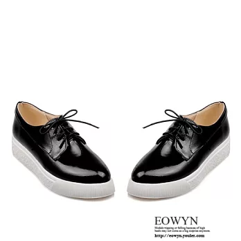 EOWYN．英倫系帶尖頭休閒平底紳士包鞋EMD04236-66/3色/34-39碼現貨+預購34黑色