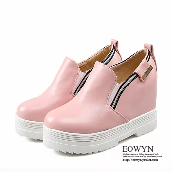EOWYN．百搭新款圓頭休閒平底內增高包鞋EMD04251-77/3色/34-39碼現貨+預購34粉色