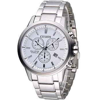 CITIZEN Eco-Drive 鈦金屬計時腕錶 AT2340-81A