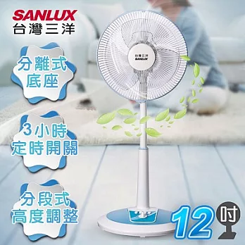 【SANLUX台灣三洋】12吋機械式定時立扇／EF-12STA