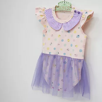 Panpantutu (短)小精靈包屁衣(紫領)70CM