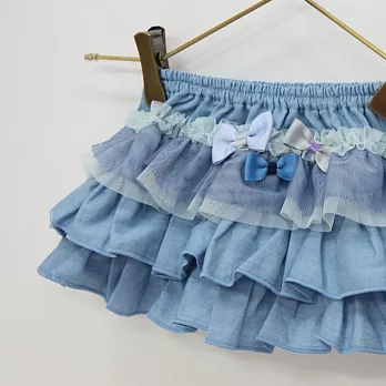 Panpantutu 蛋糕裙(褲裙)-藍玫瑰 F(適0-3Y)