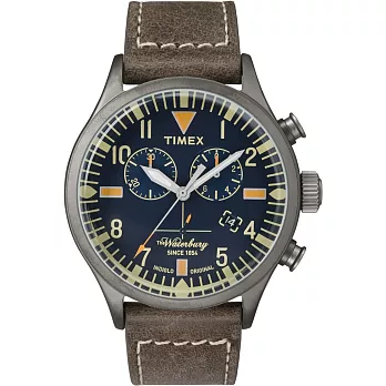 【TIMEX】天美時Waterbury系列 雙眼計時腕錶 (褐色 TXT2P84100)