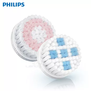 【超值組合】飛利浦PHILIPS-淨顏煥采潔膚儀敏感型刷頭SC5991+黑頭粉刺專用型潔顏刷頭SC5996
