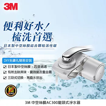 【3M】中空絲膜龍頭式淨水器 (AC300)