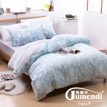 【法國Jumendi-藍天國度】台灣製活性柔絲絨單人三件式被套床包組