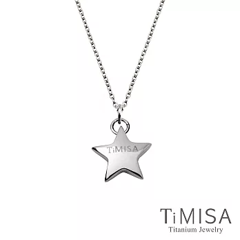 TiMISA《幸運星 Lucky Star (雙色可選)》(極細鎖骨)純鈦項鍊(B)原色