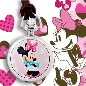 Disney 迪士尼 版權麂皮繩懷錶-甜美米妮