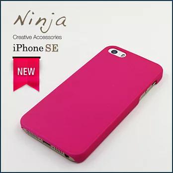 【東京御用Ninja】iPhone SE（4吋）精緻磨砂保護硬殼（桃紅色）